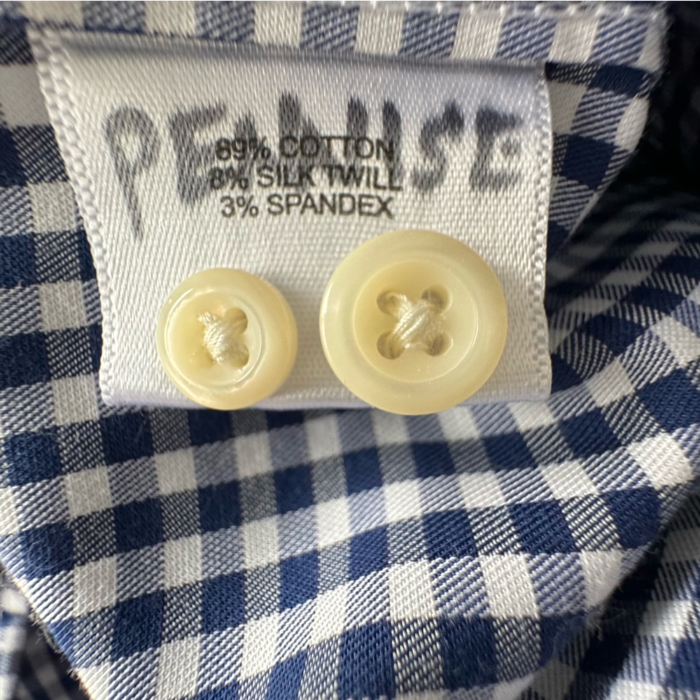 Peter Millar Navy Gingham Check Performance Fabri… - image 5